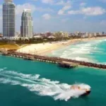 Miami beach aerial view