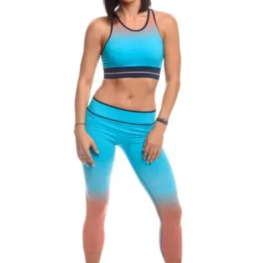 Pursuit Capri Peach/Aqua Ombre | Colanți Confortabili