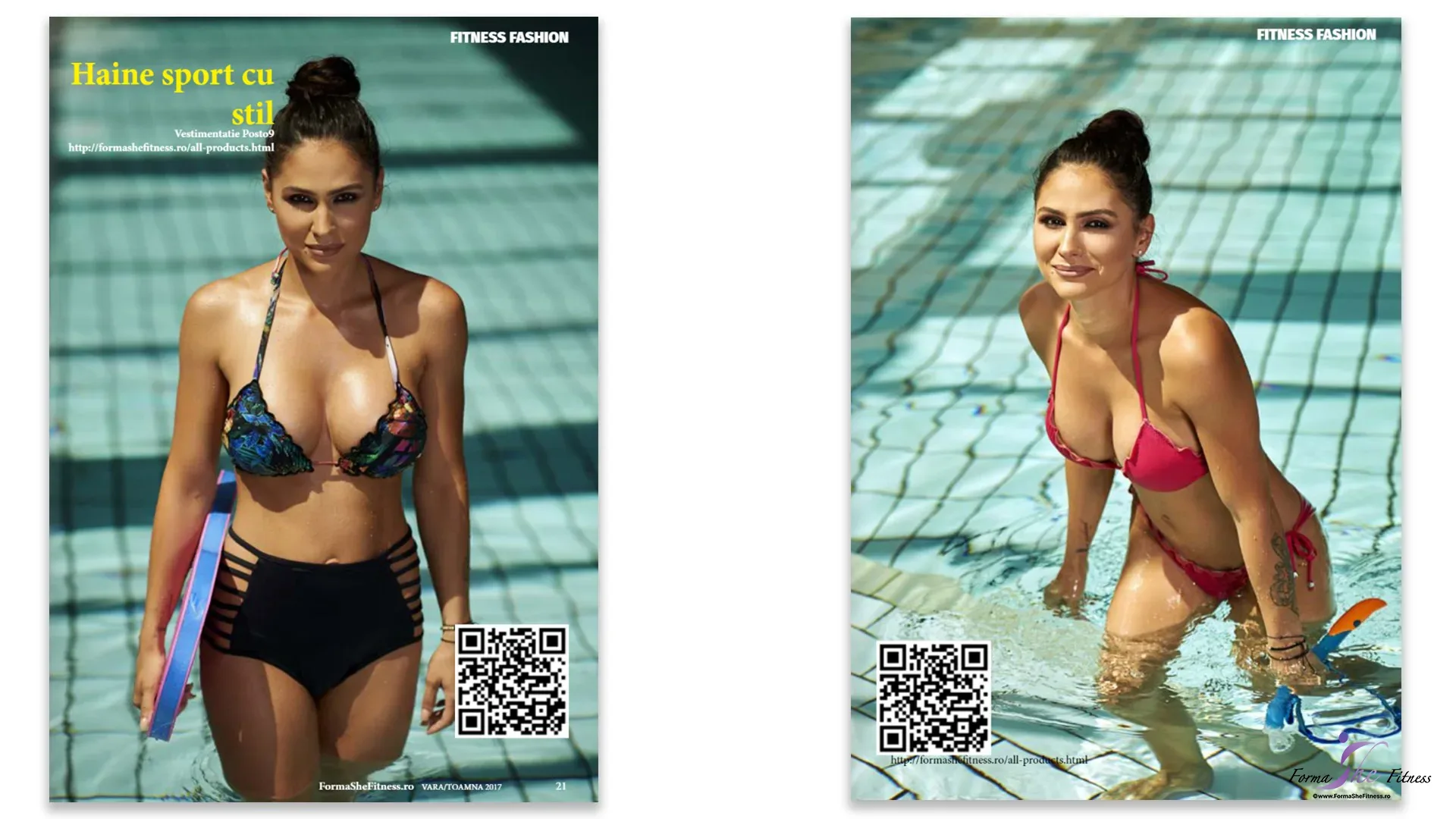 Maria Bendris pozand in piscina 