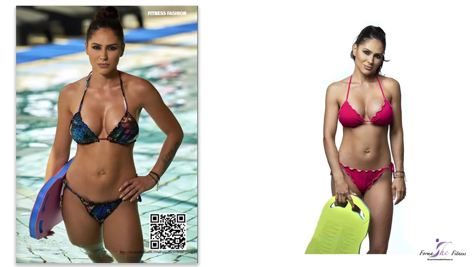 Maria Bendris pozand in costum de baie